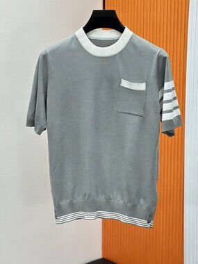 Thombrowne Grey Knit Sweater